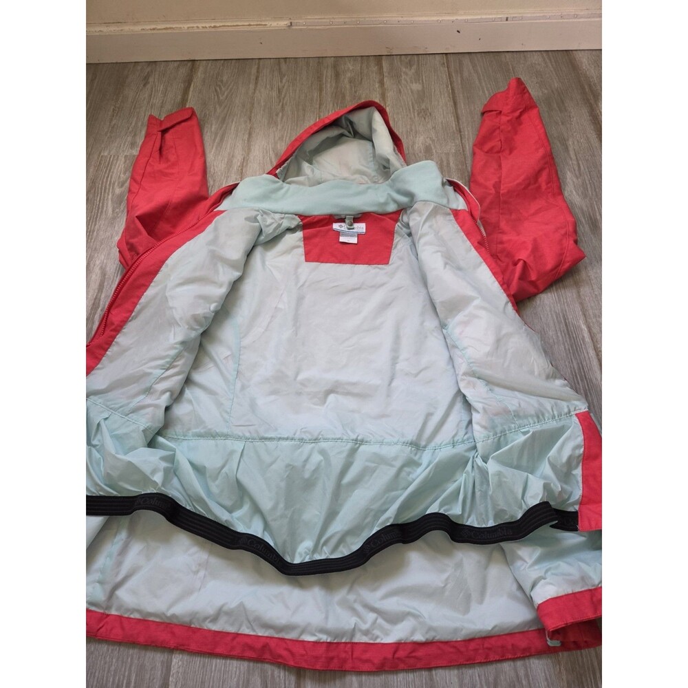 Columbia Omni-Tech Interchange Waterproof Hooded Jacket Pink Womens XL EUC - Picture 6 of 9